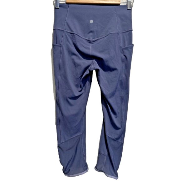 Athleta Small Legging Salutation Stash Pocket II Intention Capri-Medieval Violet - Picture 5 of 12